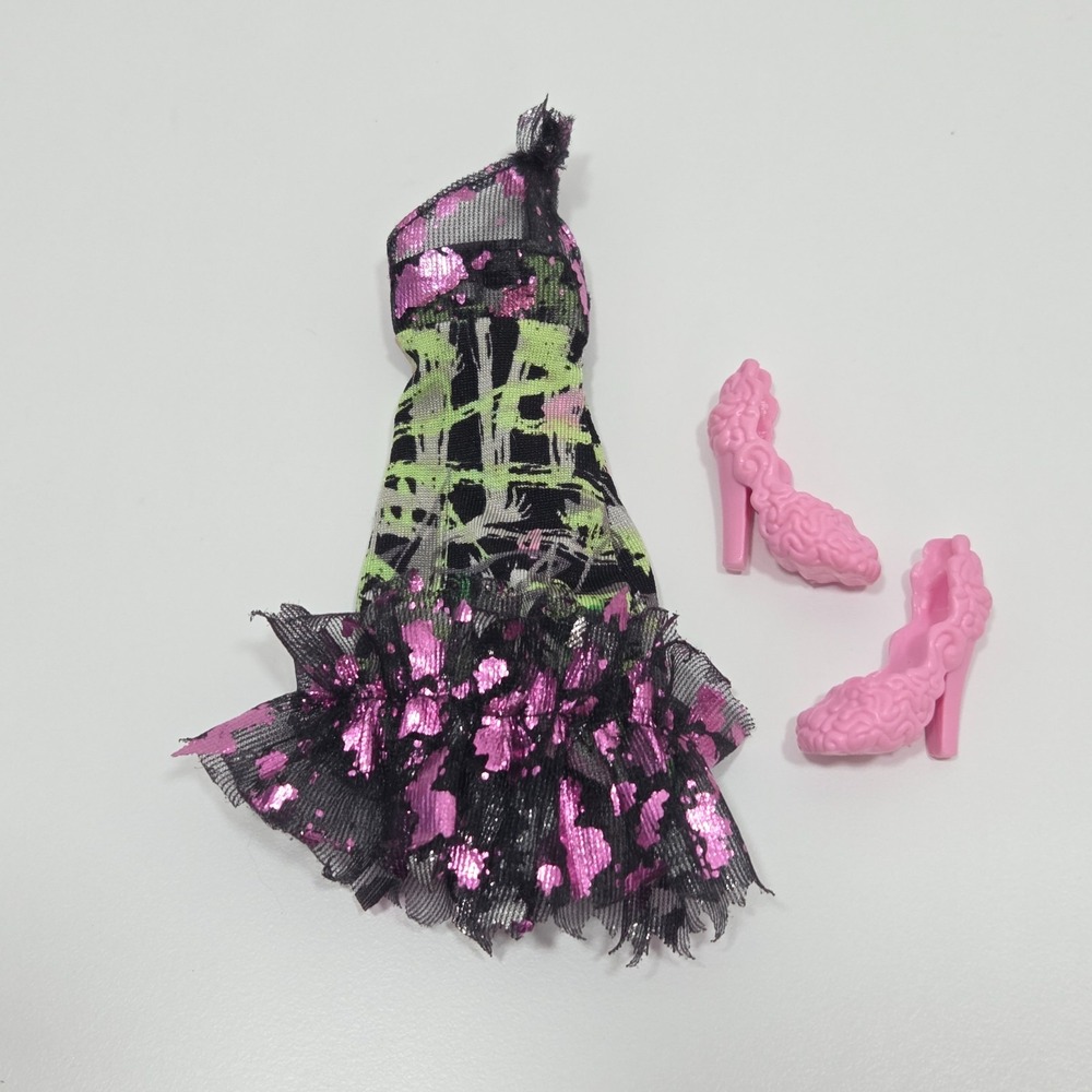 Monster High Dance The Fright Away Moanica D'Kay Replacement Dress & Shoes Lot